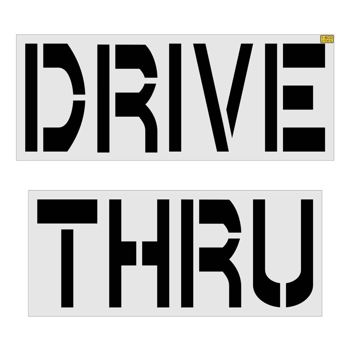 36" Chick-Fil-a DRIVE THRU Stencil - High-quality stencil for pavement marking, durable and reusable