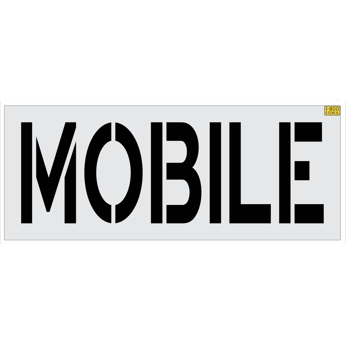 36 inch MOBILE stencil for retail parking lot curbside and mobile order pavement marking