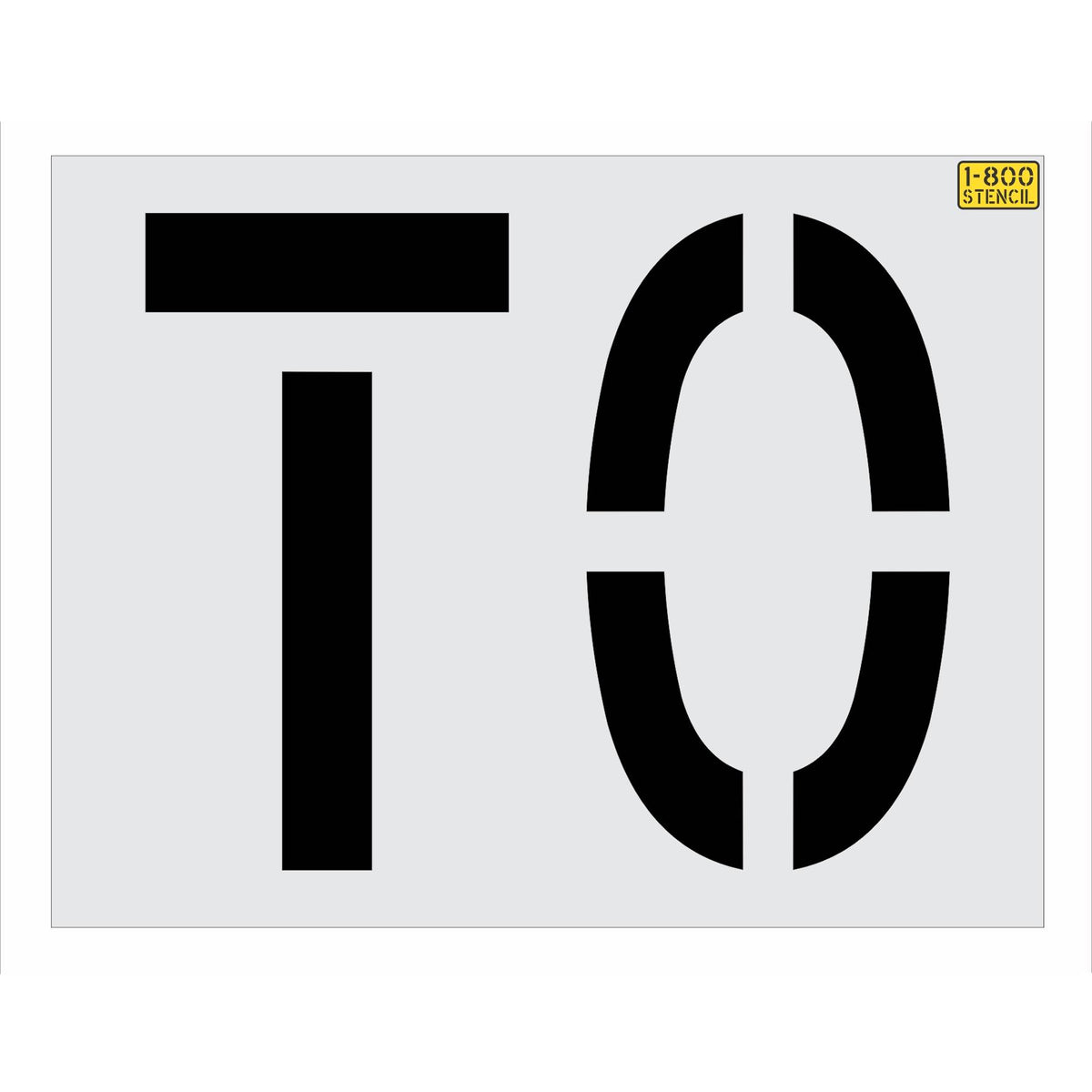 36" Chick-Fil-a TO Stencil - High-quality stencil for pavement marking, durable and reusable