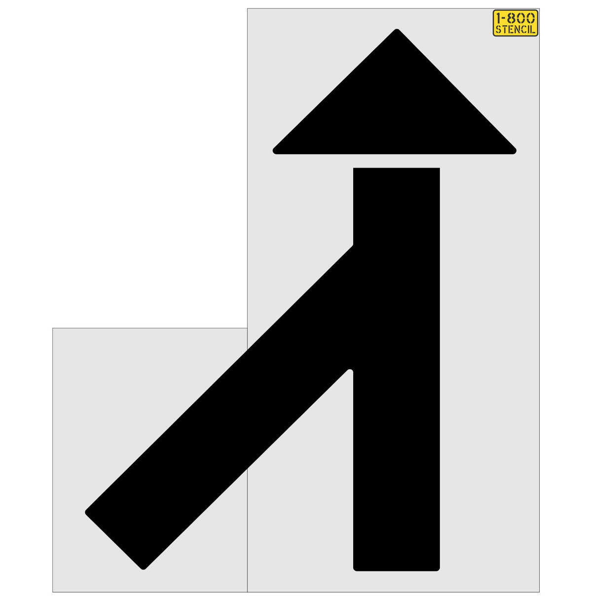 78 inch Chick-Fil-A multi-lane merge arrow stencil for drive-thru and parking lot traffic direction pavement striping