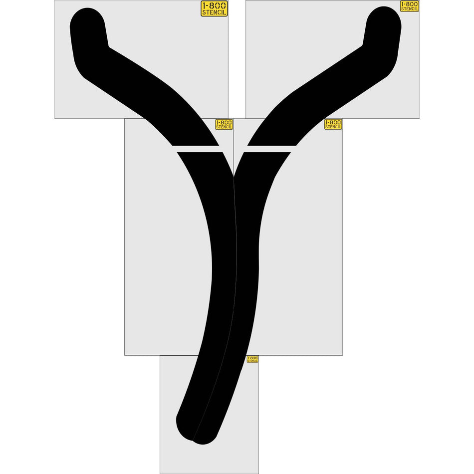 222 inch Dunkin’ Donuts straight arrow stencil without chevron for drive-thru and parking lot traffic direction pavement striping applications