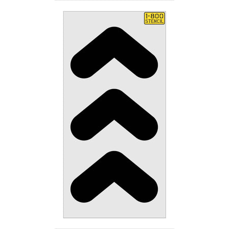 79 inch Dunkin’ Donuts chevron stencil for drive-thru and parking lot traffic direction pavement striping applications