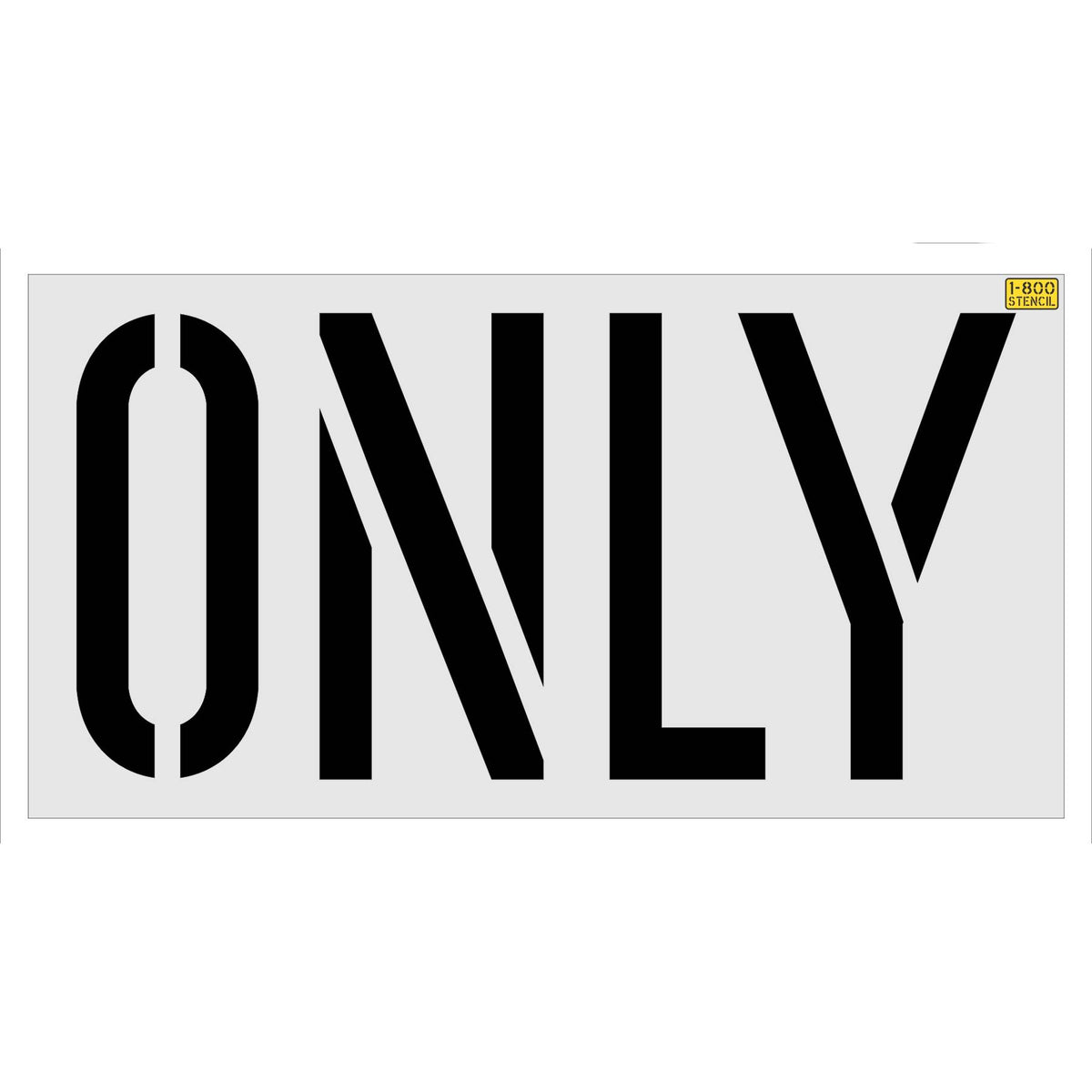 36 inch HyVee ONLY stencil for retail parking lot and curbside pickup pavement striping applications