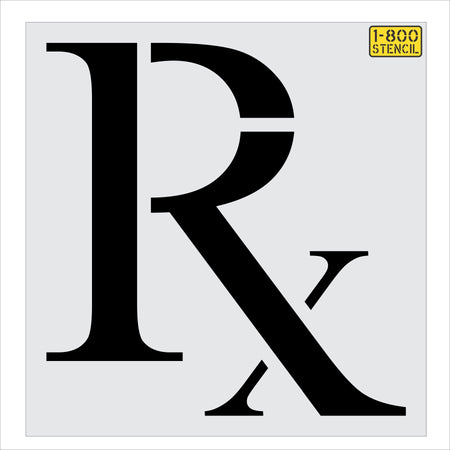 54 inch RX stencil for Hy-Vee pharmacy drive-through and parking lot pavement striping applications