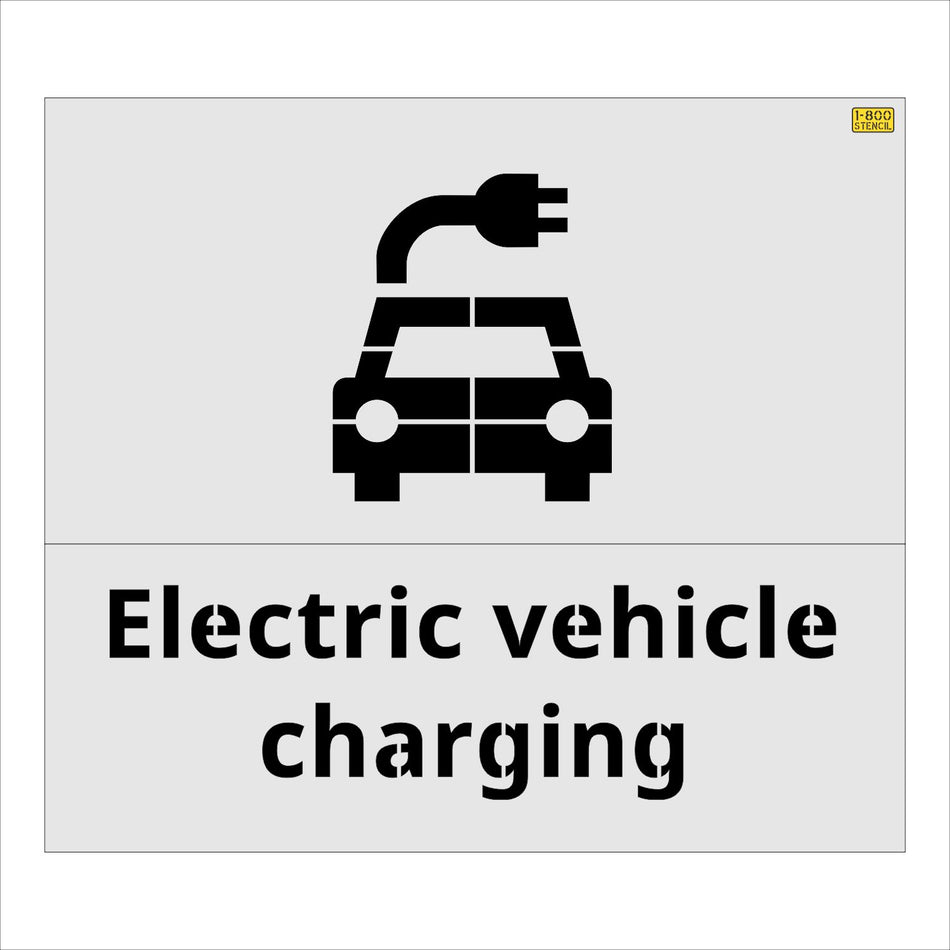 18" Ikea Electric vehicle charging with 31" EV logo Stencil