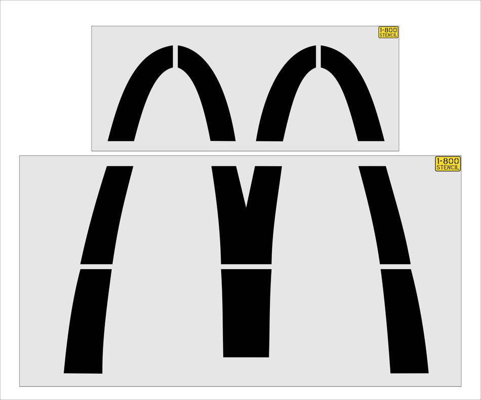 64" McDonalds Arch Stencil