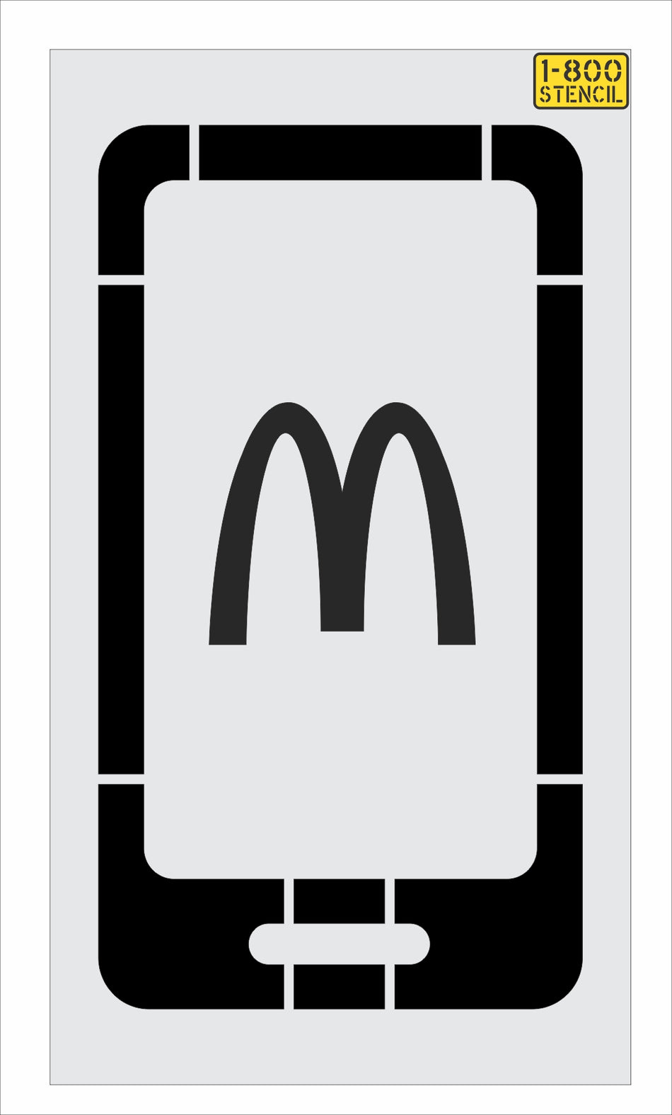 16.5" McDonalds Mobile Order Stencil