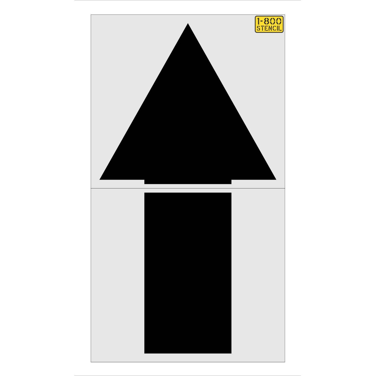 114 inch Panera Bread straight arrow stencil for drive-thru and parking lot traffic direction pavement striping applications