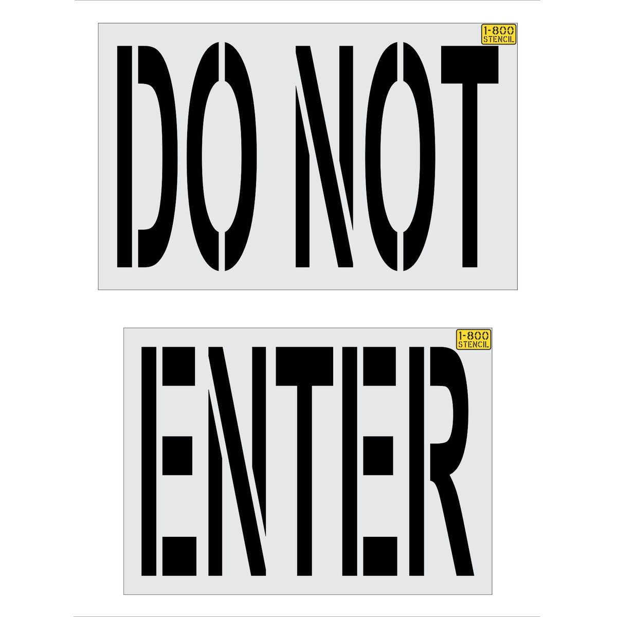 36 inch Panera Bread DO NOT ENTER stencil for drive-thru and parking lot traffic control pavement striping
