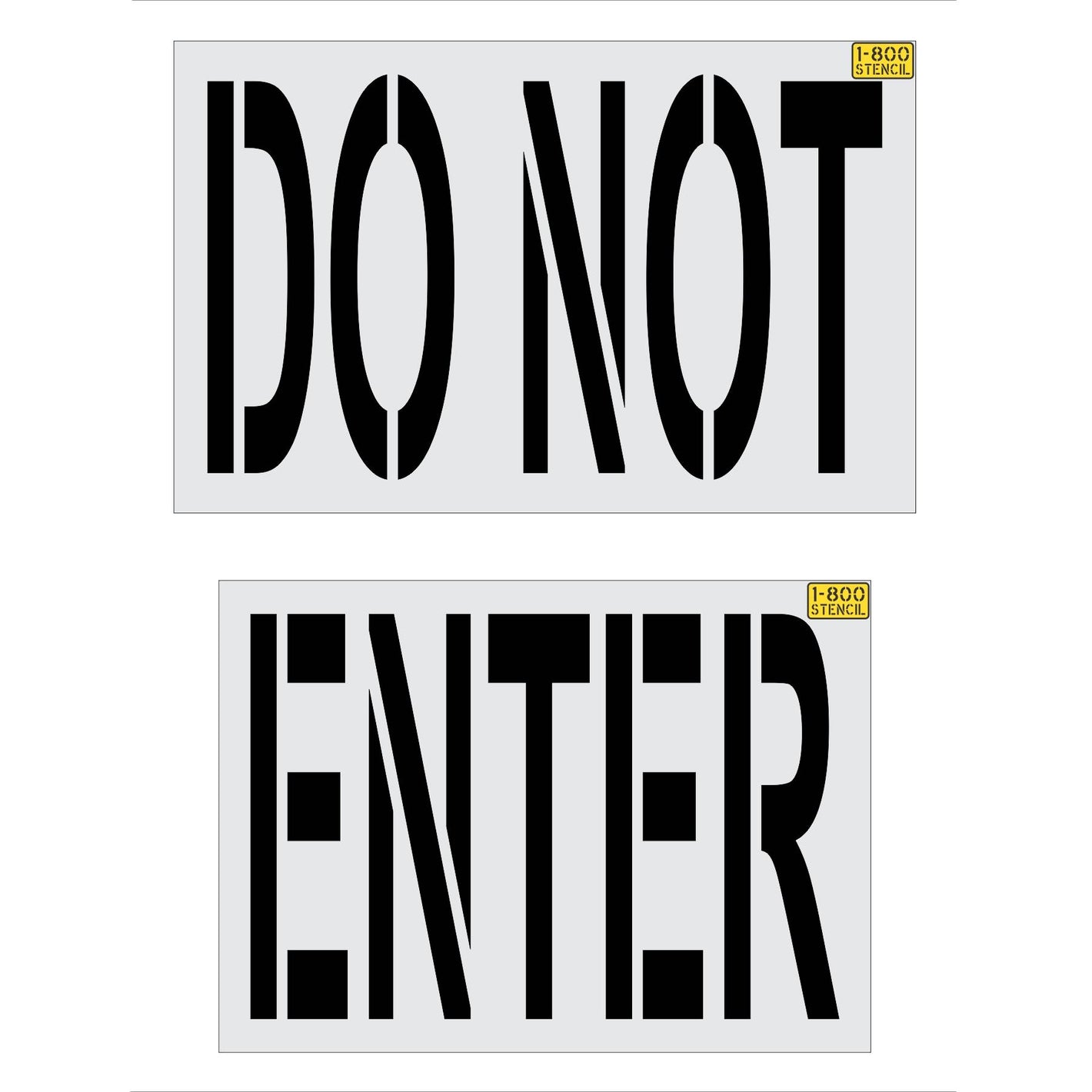 36 inch Panera Bread DO NOT ENTER stencil for drive-thru and parking lot traffic control pavement striping