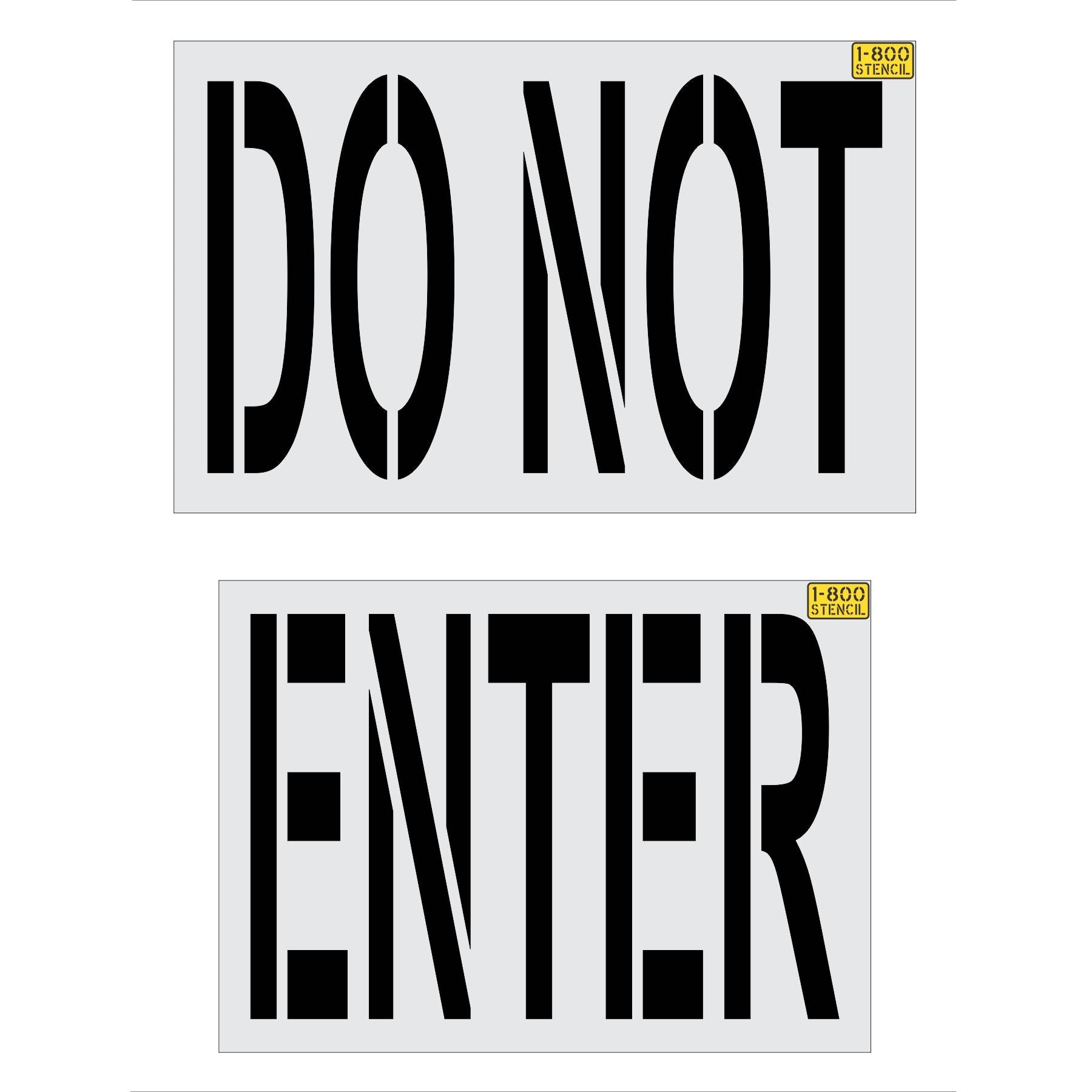 36 inch Panera Bread DO NOT ENTER stencil for drive-thru and parking lot traffic control pavement striping