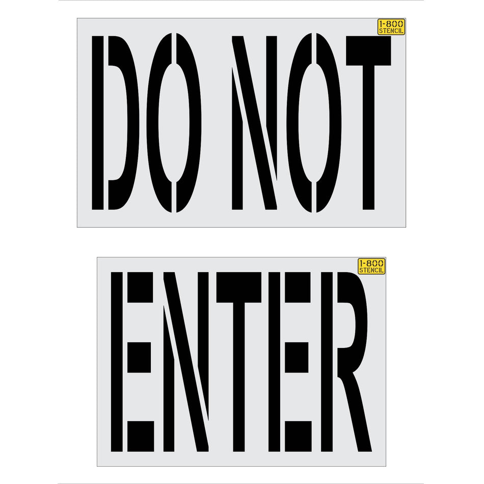36 inch Panera Bread DO NOT ENTER stencil for drive-thru and parking lot traffic control pavement striping