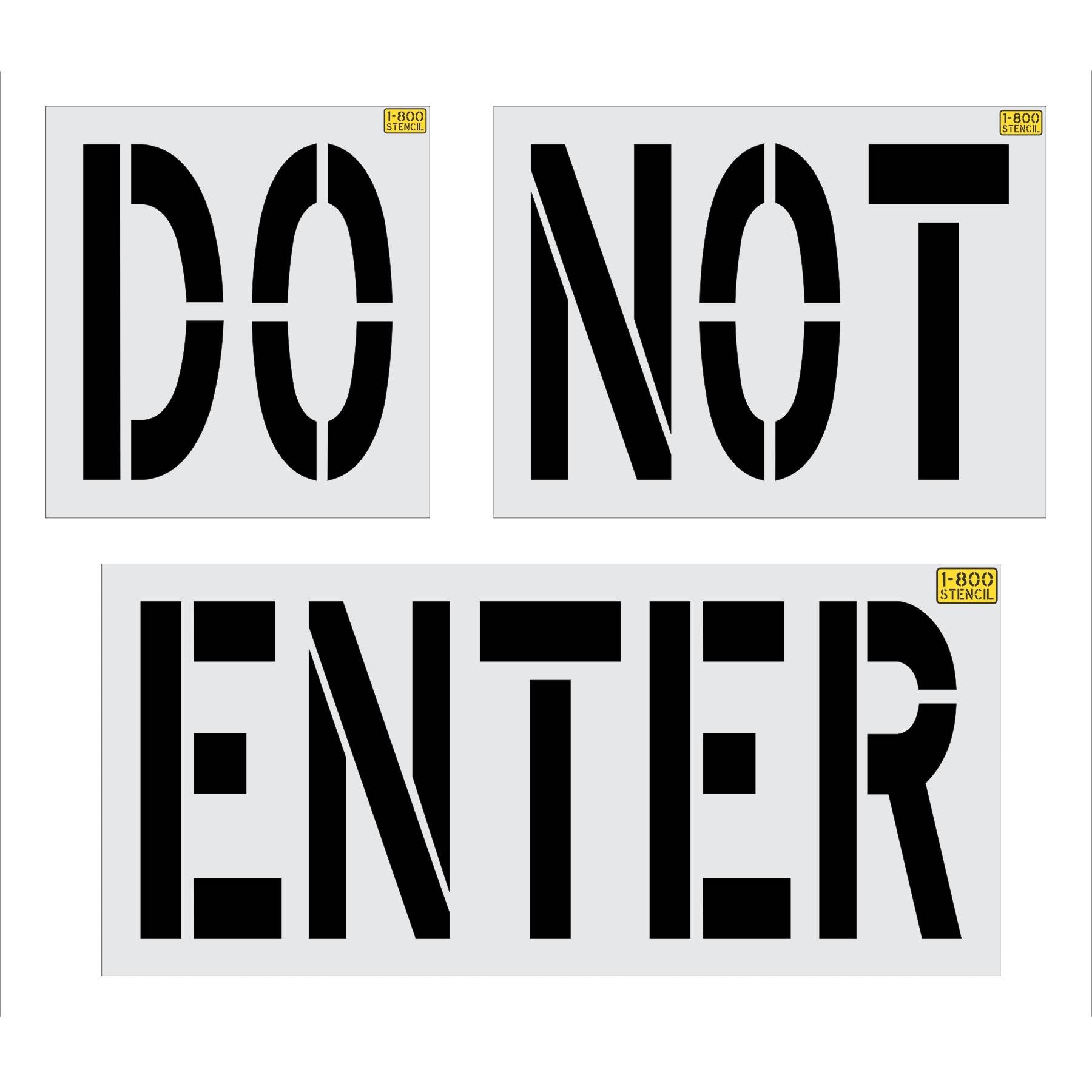 36 inch Raising Cane’s DO NOT ENTER stencil for drive-thru and parking lot pavement striping applications