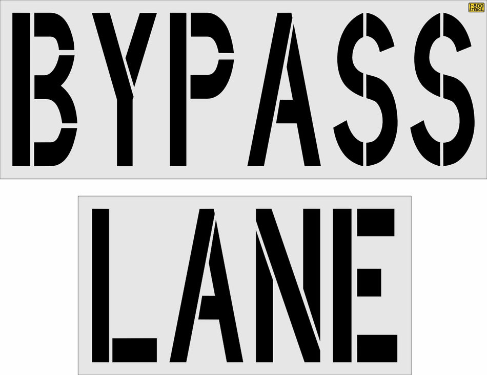 36" Raising Canes BYPASS LANE Stencil