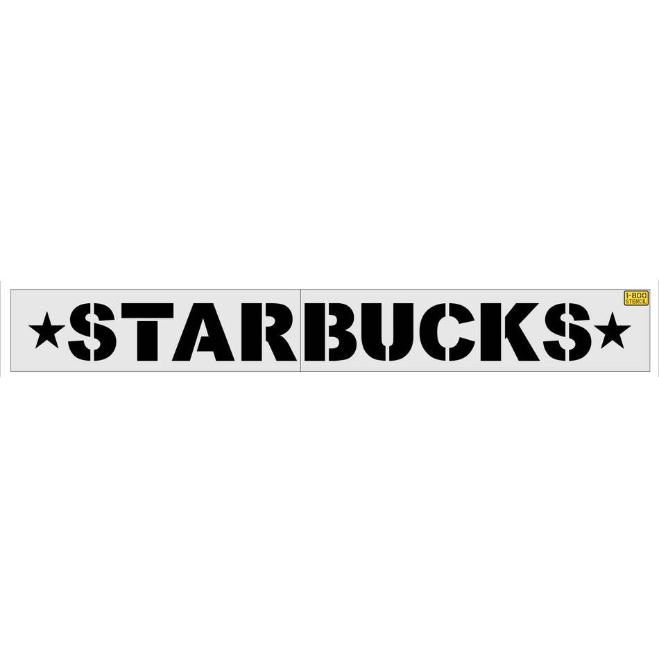 15.5" STARBUCKS with Stars Stencil