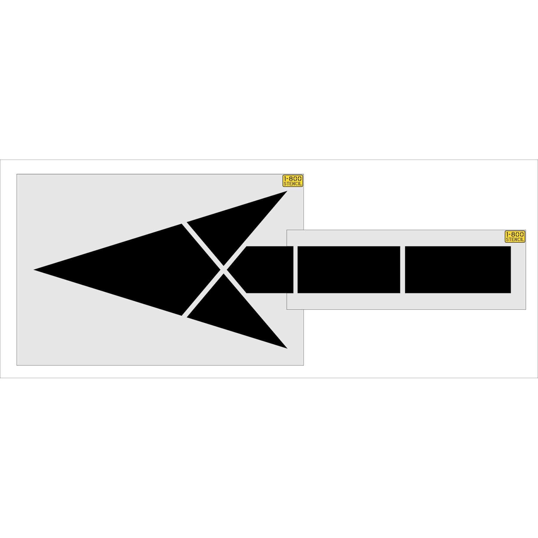 120" Sams Club Straight Arrow Stencil - High-quality stencil for pavement marking, durable and reusable