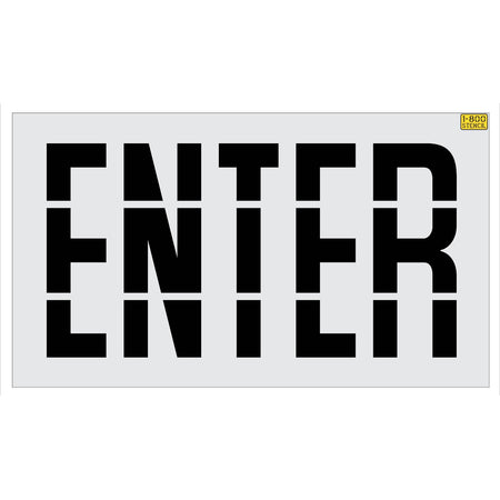 36" Sams Club ENTER Stencil - High-quality stencil for pavement marking, durable and reusable