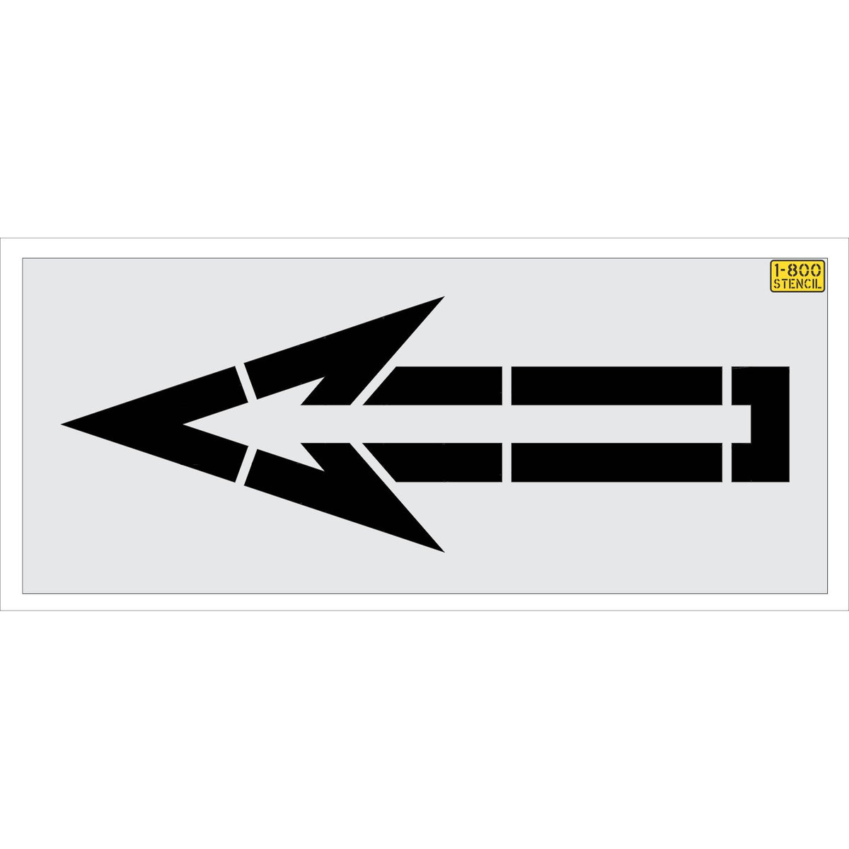 76 inch Sam’s Club Straight Open arrow stencil for parking lot traffic direction and commercial pavement striping applications