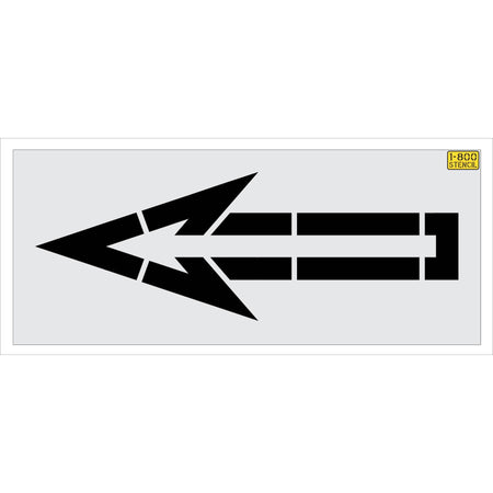 76 inch Sam’s Club Straight Open arrow stencil for parking lot traffic direction and commercial pavement striping applications