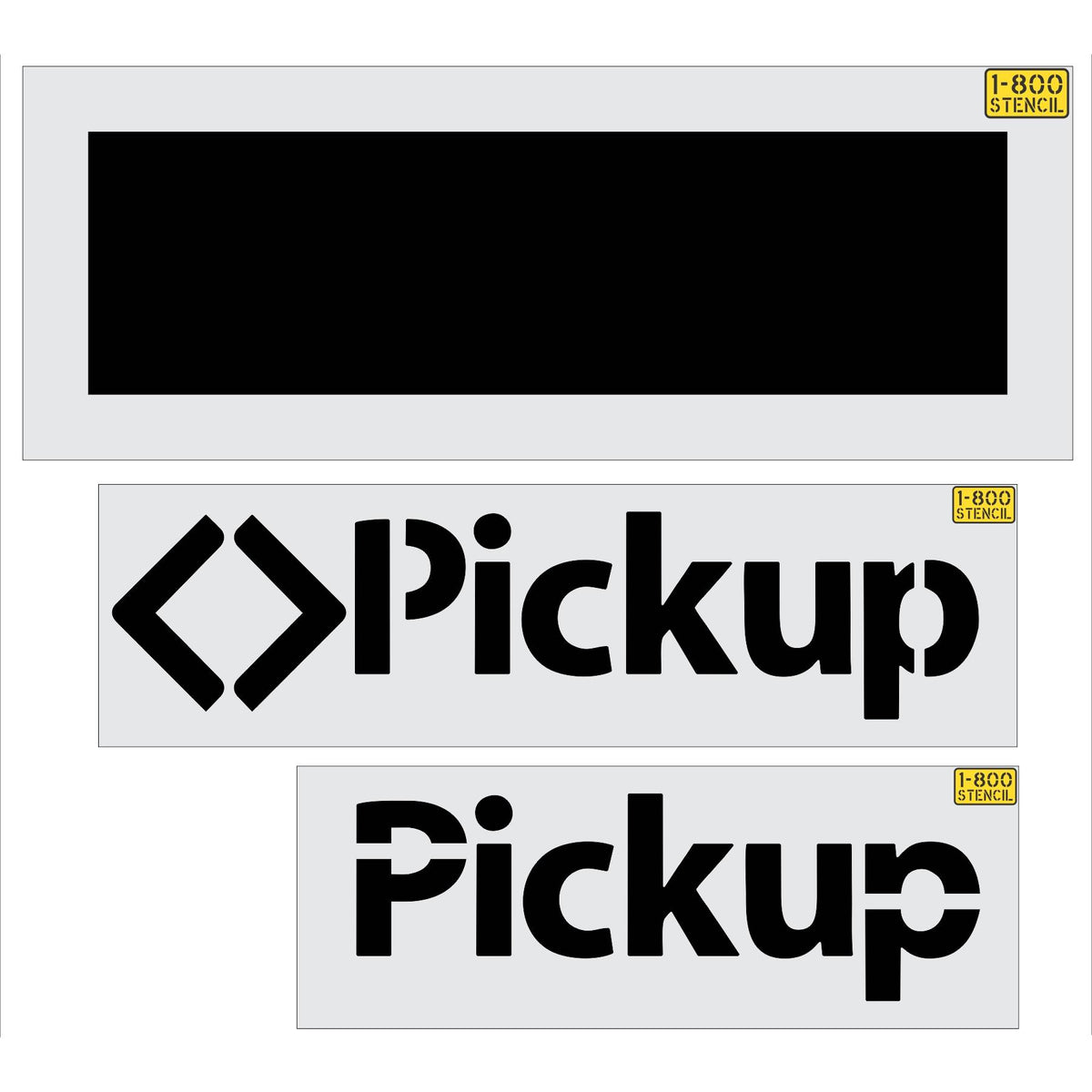 57 inch Sam’s Club Pickup no bridging 3 piece stencil for curbside pickup parking lot pavement striping