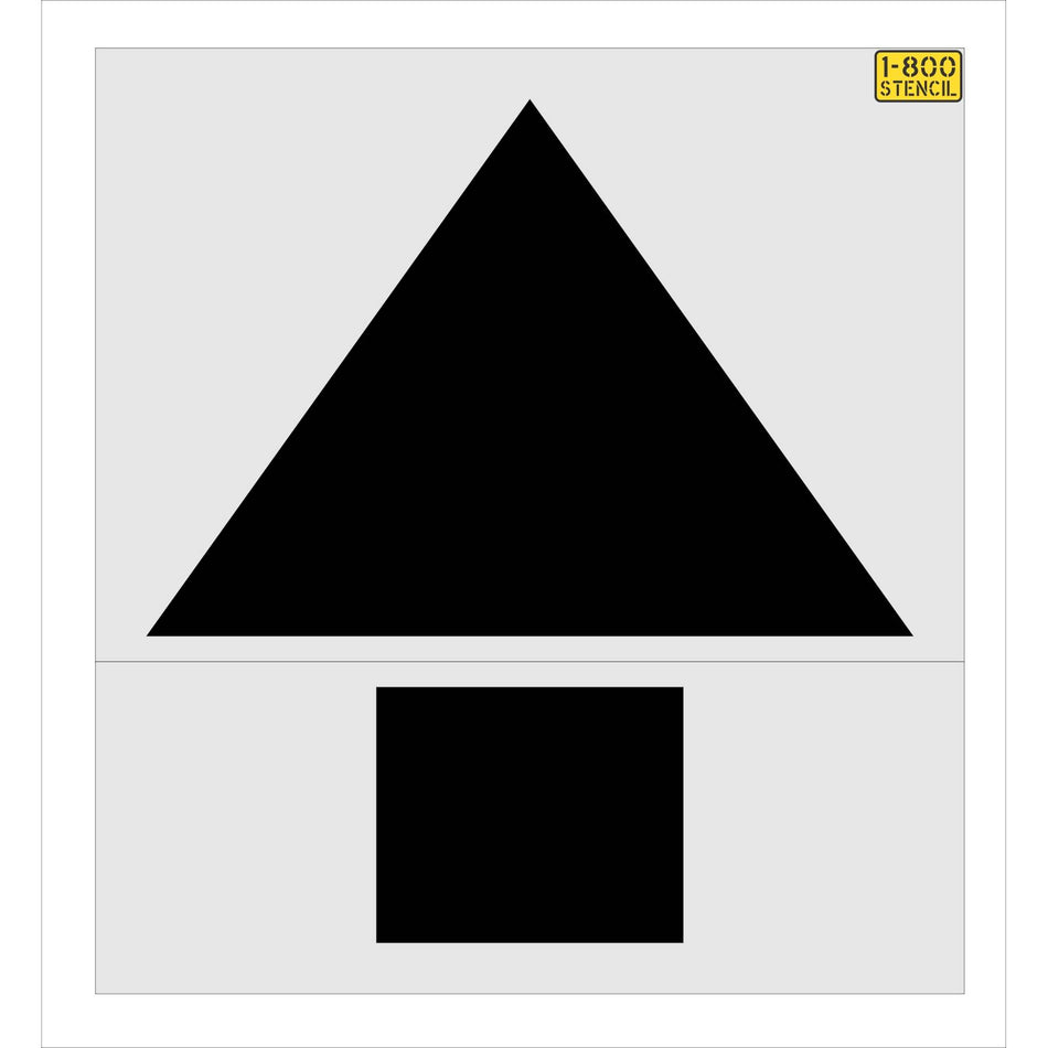 66 inch Taco Bell straight arrow stencil for drive-thru and parking lot traffic direction pavement striping applications