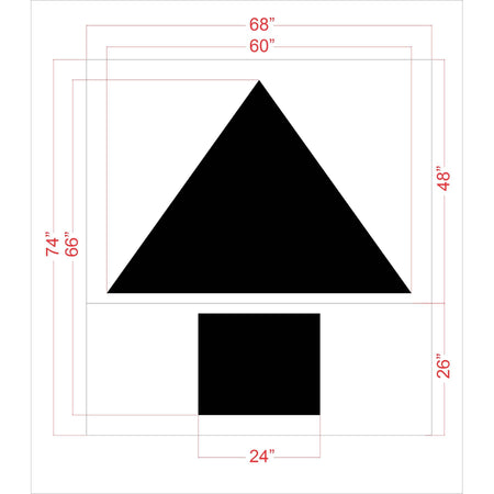66 inch Taco Bell straight arrow stencil for drive-thru and parking lot traffic direction pavement striping applications