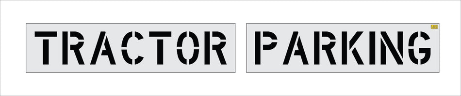 12 inch TRACTOR PARKING stencil