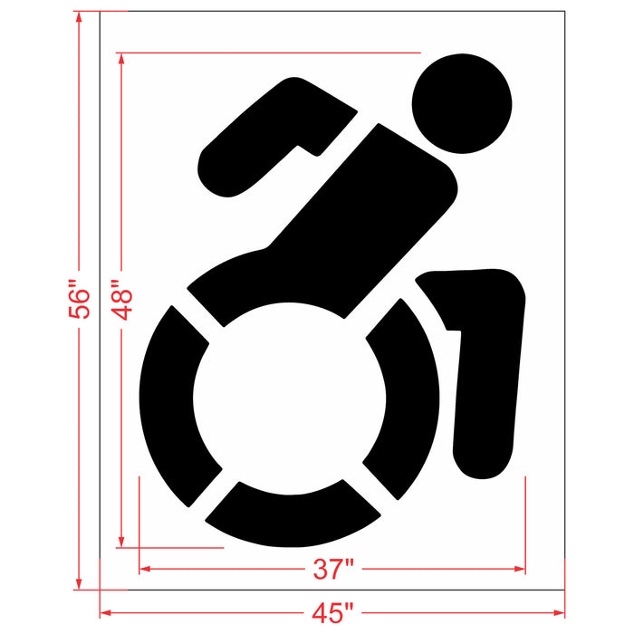 48" Walmart Accessible Handicap Symbol Stencil