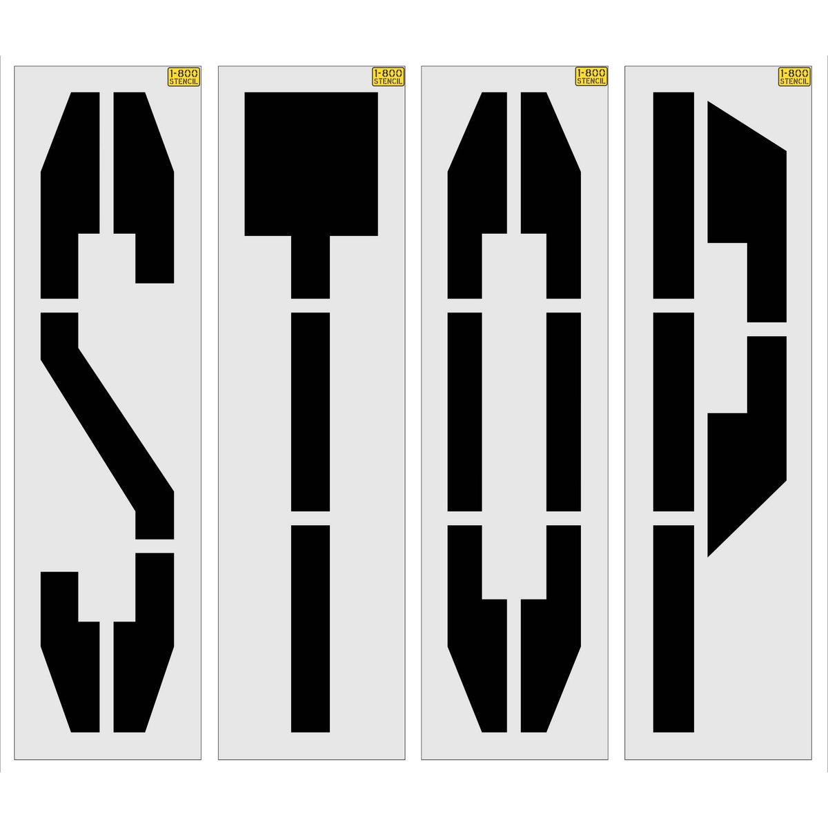 96" Walmart STOP Block Stencil - High-quality stencil for pavement marking, durable and reusable