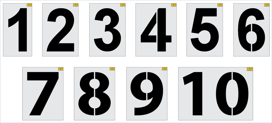 36" Walmart Numbers 1-10 Stencil