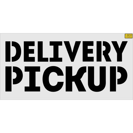 27 inch Wendy’s DELIVERY PICKUP stencil for curbside and parking lot pavement striping applications
