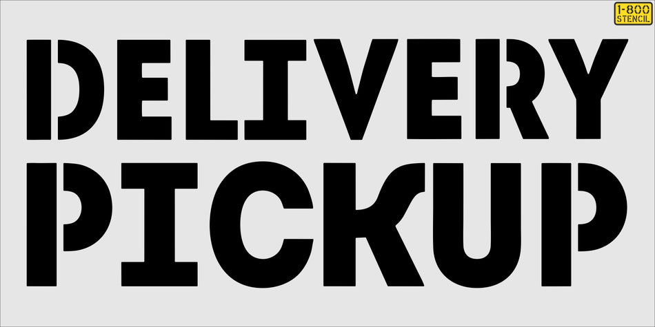 27" Wendy's DELIVERY PICKUP Stencil