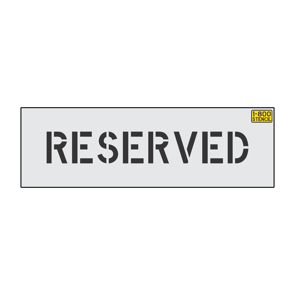 4" RESERVED Stencil