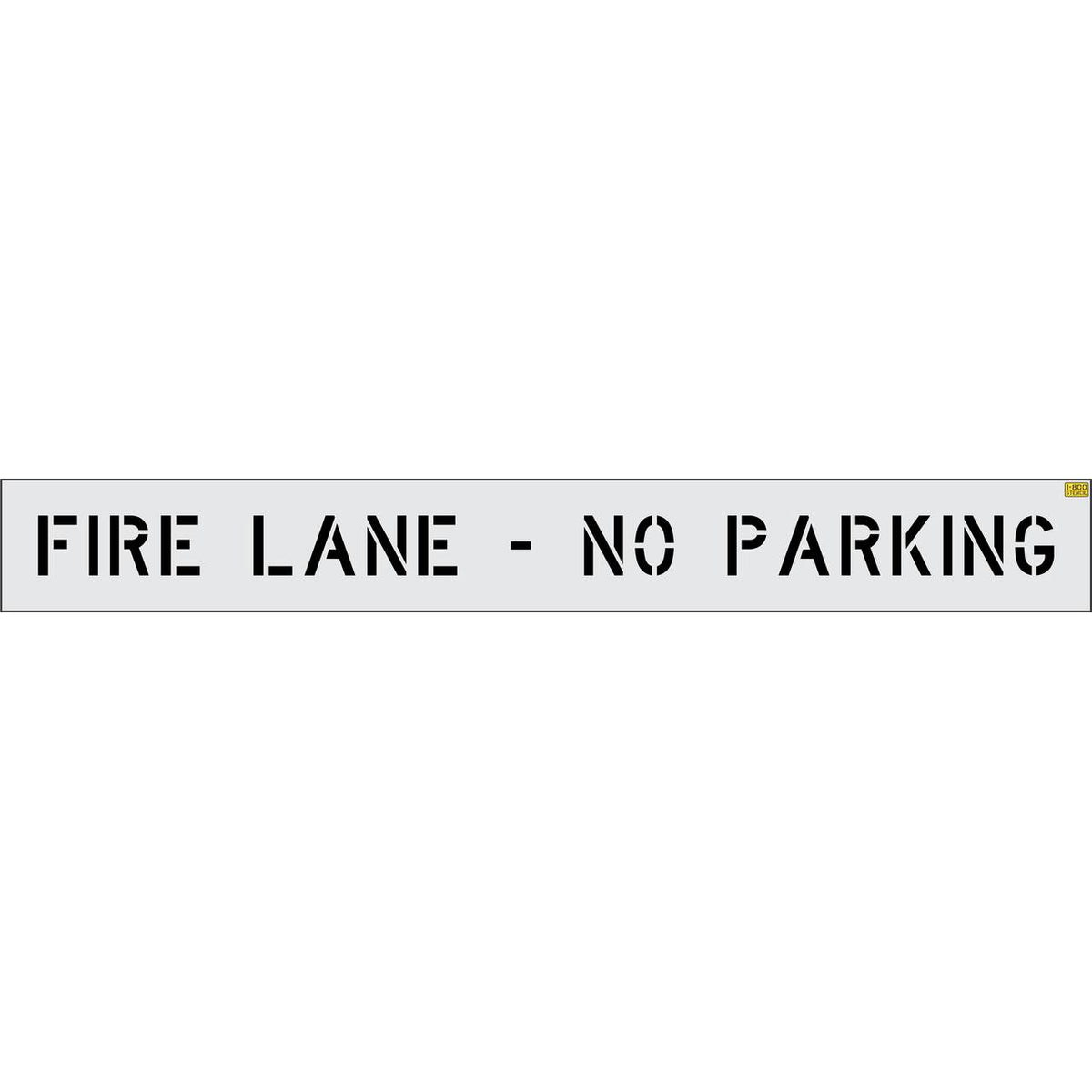 5 inch FIRE LANE NO PARKING pavement marking stencil for commercial fire lane and parking lot enforcement applications
