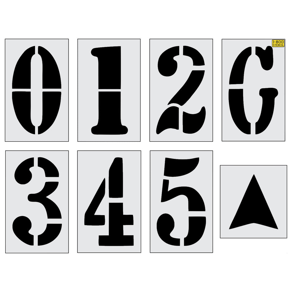 72"x40" Football Numbers Stencil Kit