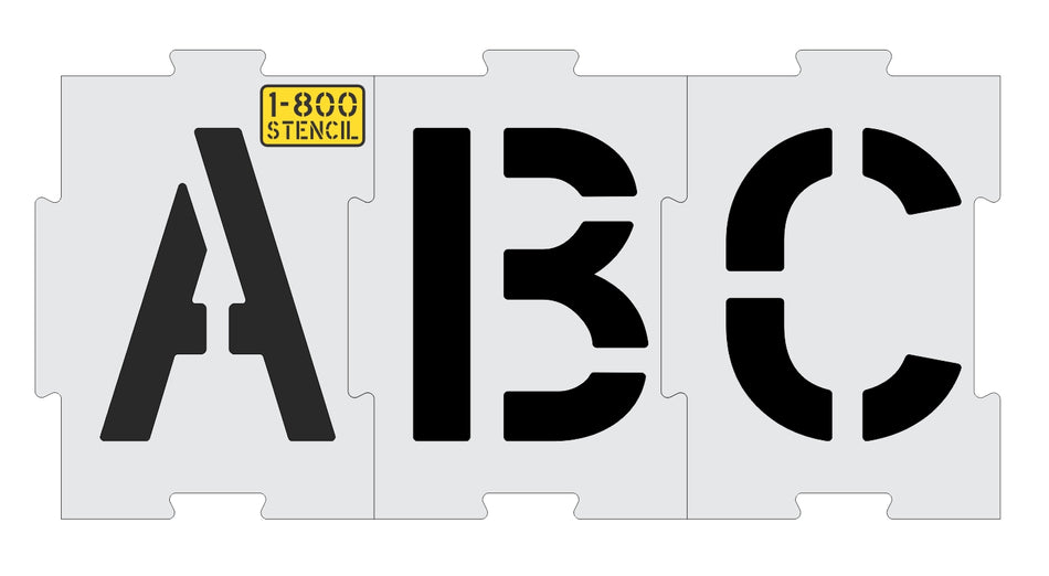 12" Interlocking Alphabet Kit Stencil