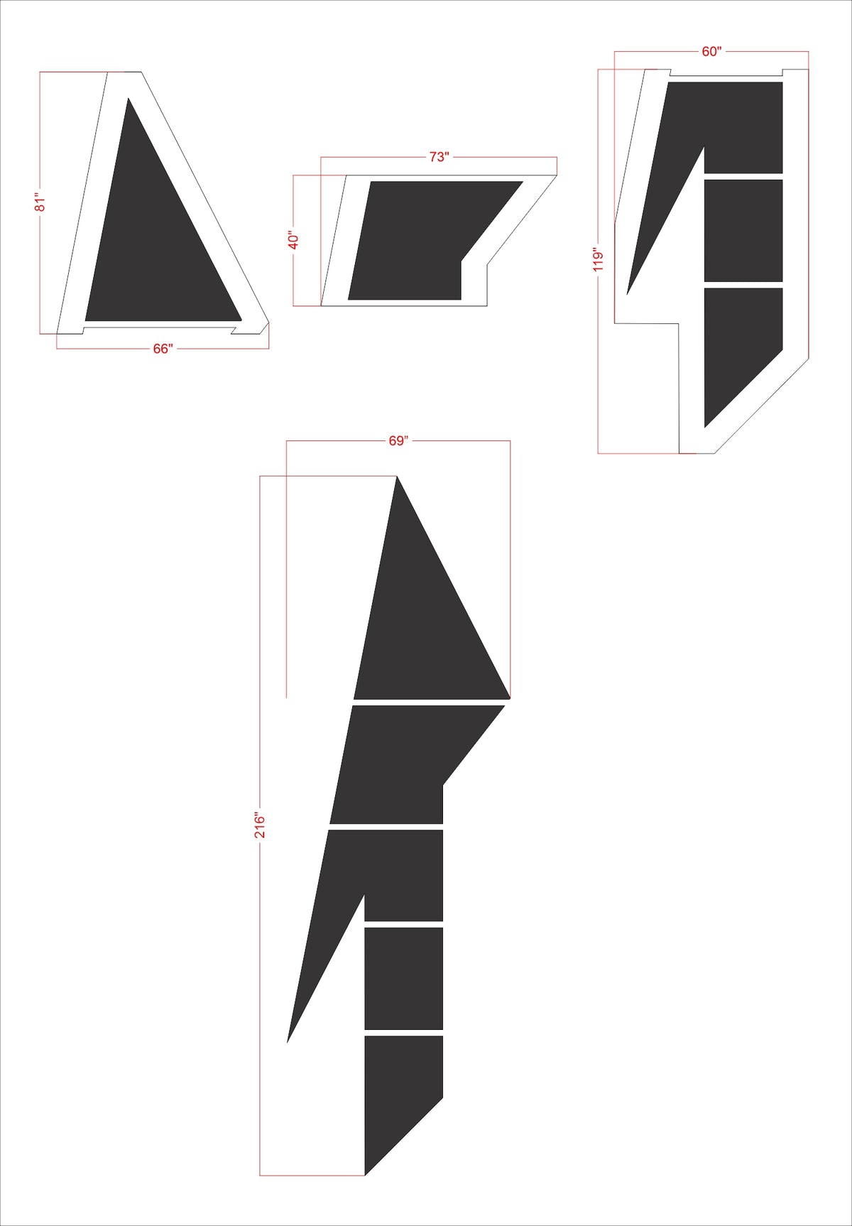 216 inch MUTCD lane drop pavement marking stencil for highway and roadway striping applications