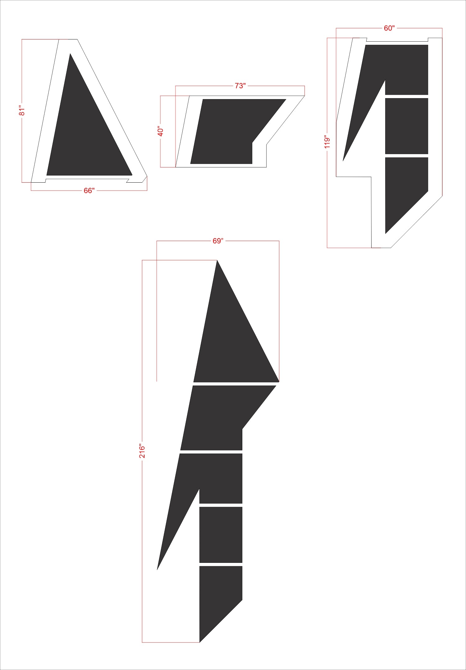 216 inch MUTCD lane drop pavement marking stencil for highway and roadway striping applications