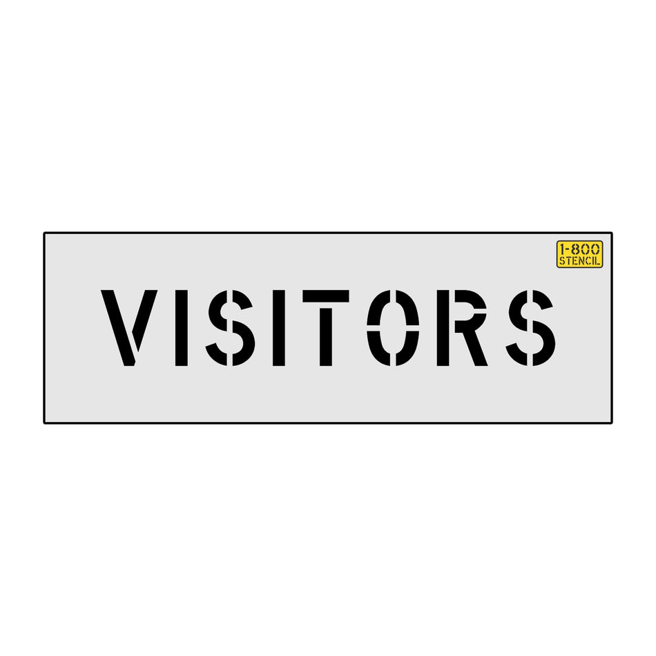 4" VISITORS Stencil