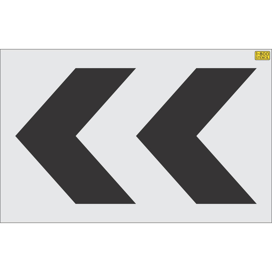 36 inch Starbucks arrow pavement marking stencil for drive-thru and parking lot directional striping applications