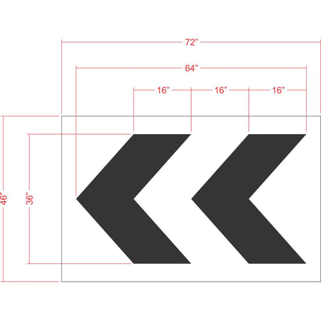 36 inch Starbucks arrow pavement marking stencil for drive-thru and parking lot directional striping applications