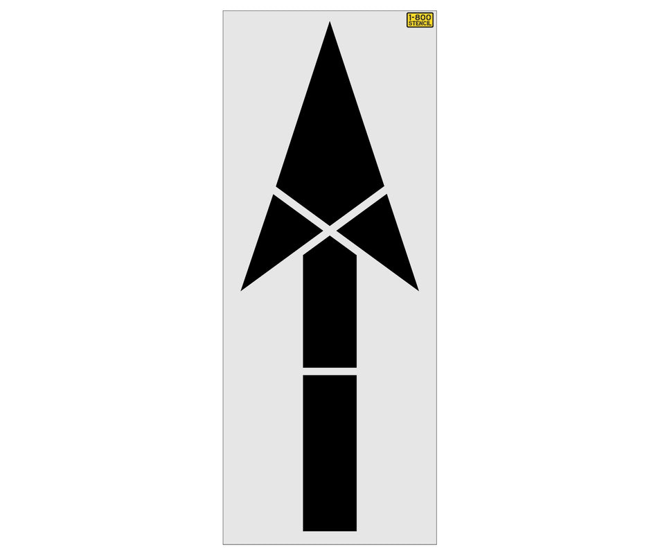 114" Alaska DOT Through Lane Straight Arrow Stencil