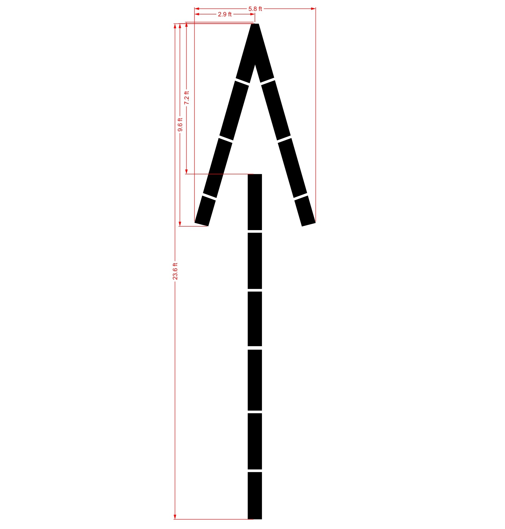 282" Alaska DOT Straight Arrow Stencil - High-quality stencil for pavement marking, durable and reusable