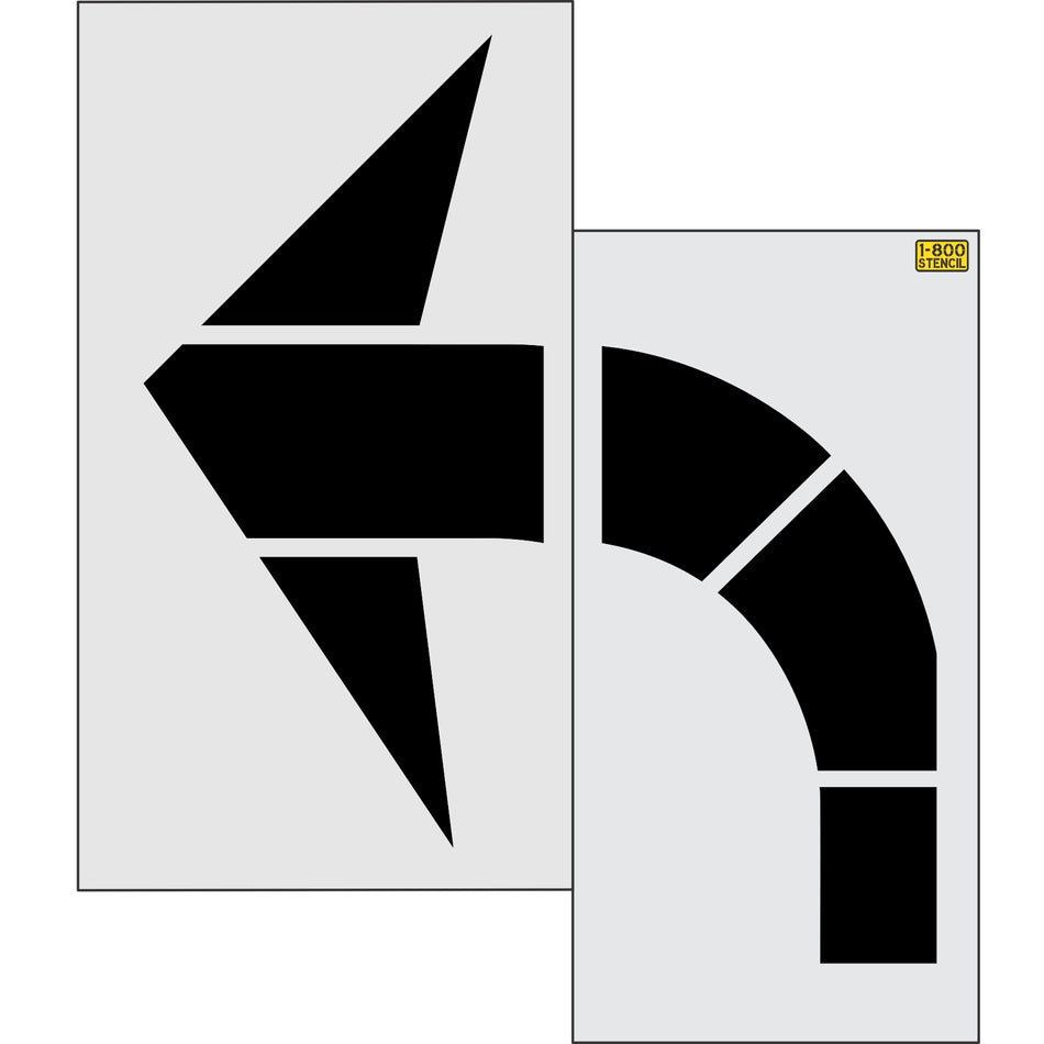 96" Arizona DOT Turn Arrow Stencil