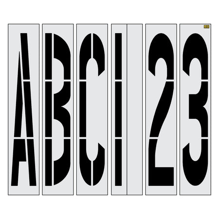 98 inch Arizona DOT alphabet and number kit stencil for roadway lettering and pavement striping applications
