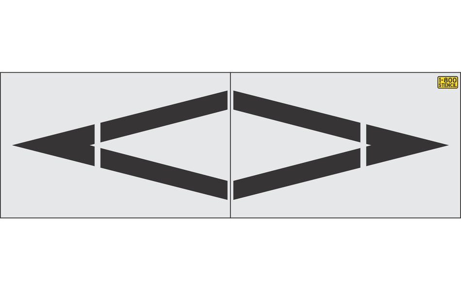 144" Arizona DOT Preferential Lane Symbol Stencil