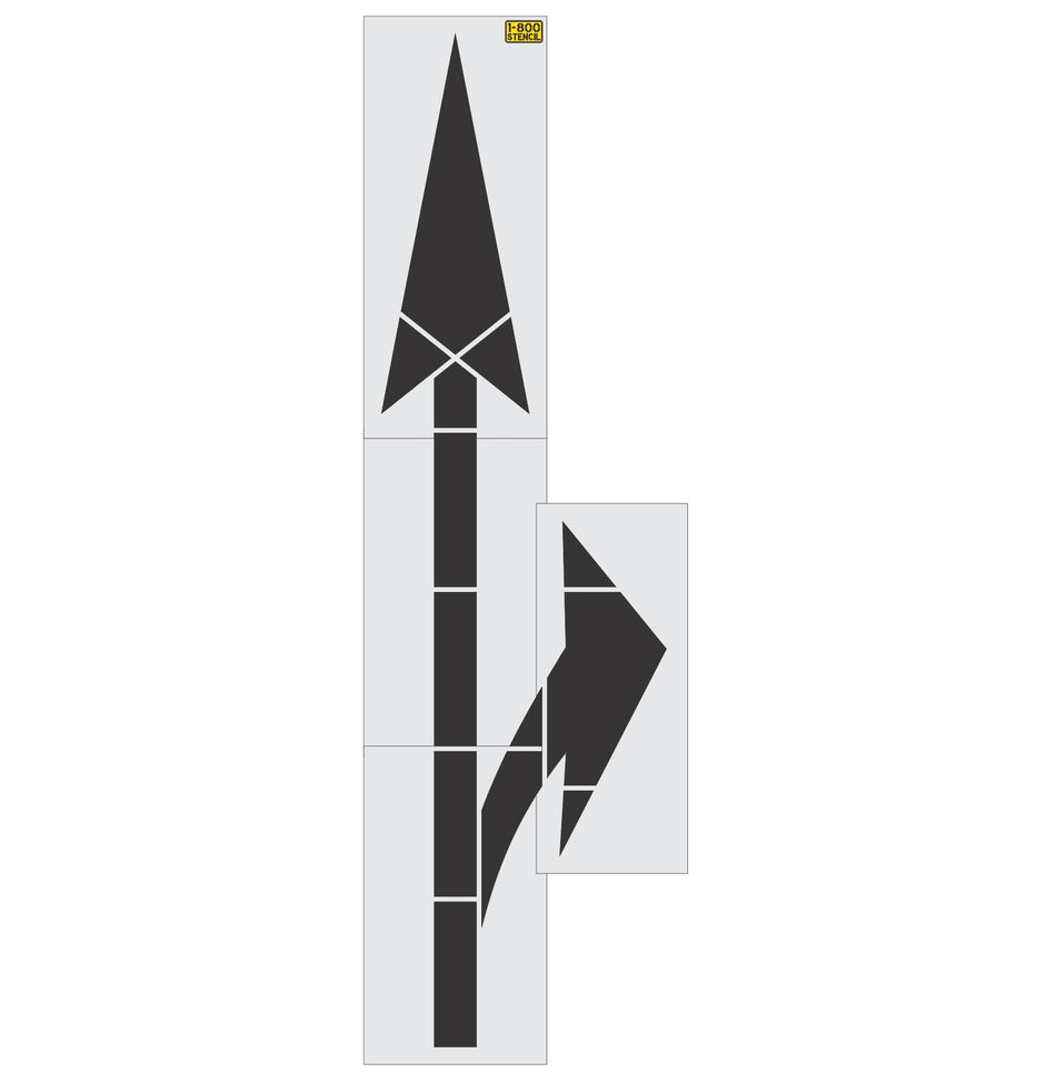 288" California DOT Combo Right Arrow Kit Stencil