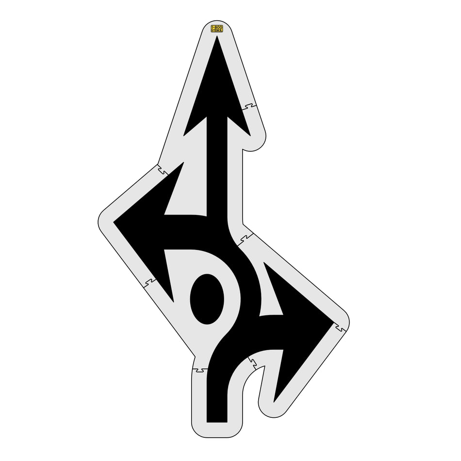 232" California DOT Roundabout Arrows Stencil