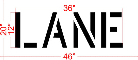 12 inch LANE stencil