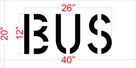 12 inch BUS stencil